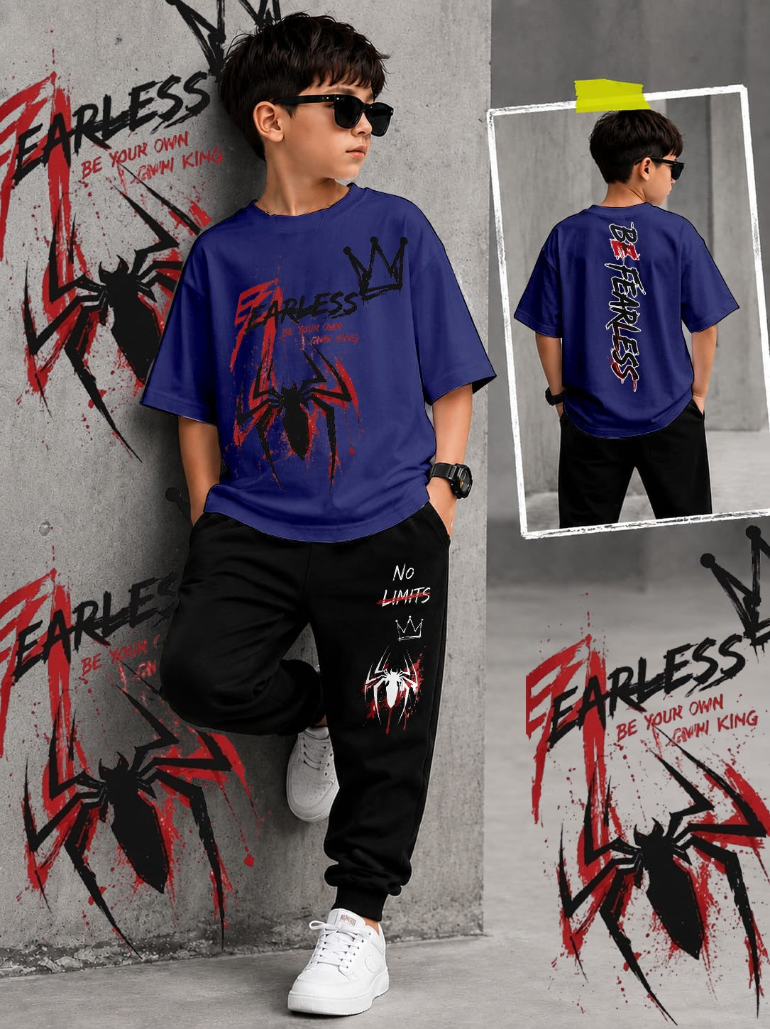 Anime Kids Track Suit – 3D Digital DTF Print T-Shirt & Trouser Set