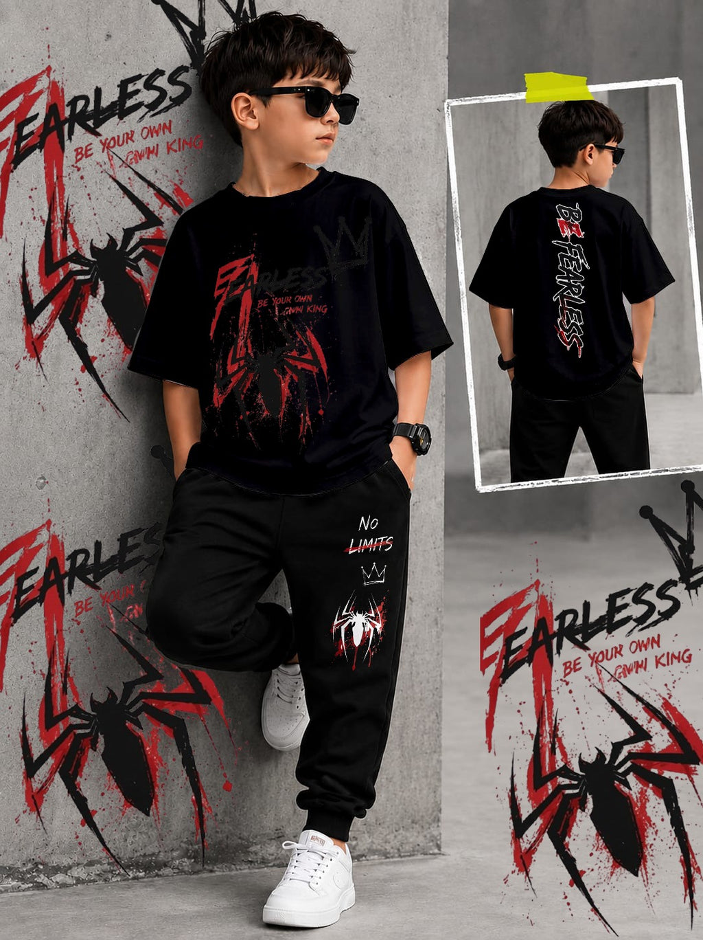 Anime Kids Track Suit – 3D Digital DTF Print T-Shirt & Trouser Set