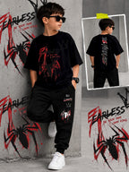 Anime Kids Track Suit – 3D Digital DTF Print T-Shirt & Trouser Set