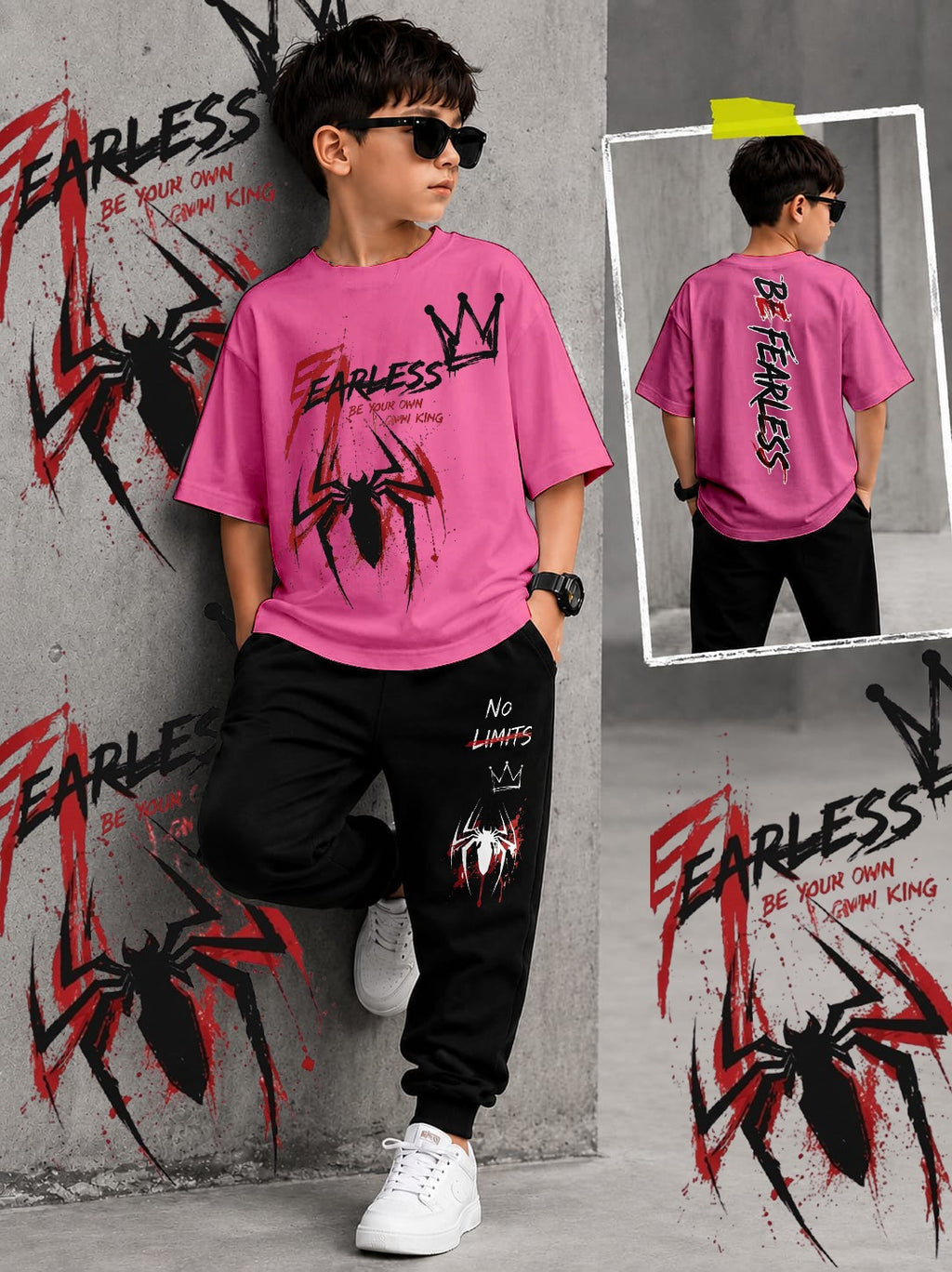 Anime Kids Track Suit – 3D Digital DTF Print T-Shirt & Trouser Set