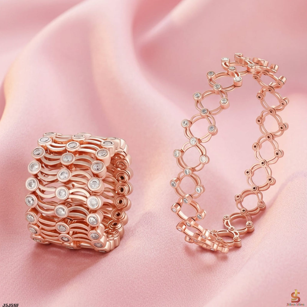 2-in-1 Ring & Bracelet for Girls – Trending Adjustable Fancy Jewelry