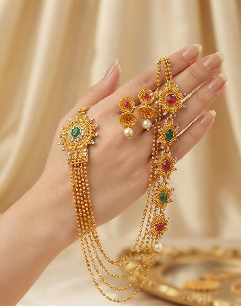 New Stylish Gold Design Jewelry Set – Premium Golden Finish | Shine Bright! ✨💫