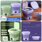 Portable Mini Washing Machine 6L – Foldable Compact Washer