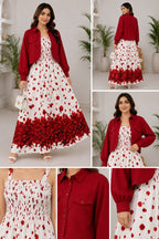 Flower Printed Koti Maxi – Turkish Style Smokey Maxi | Crush Georgette | Free Size