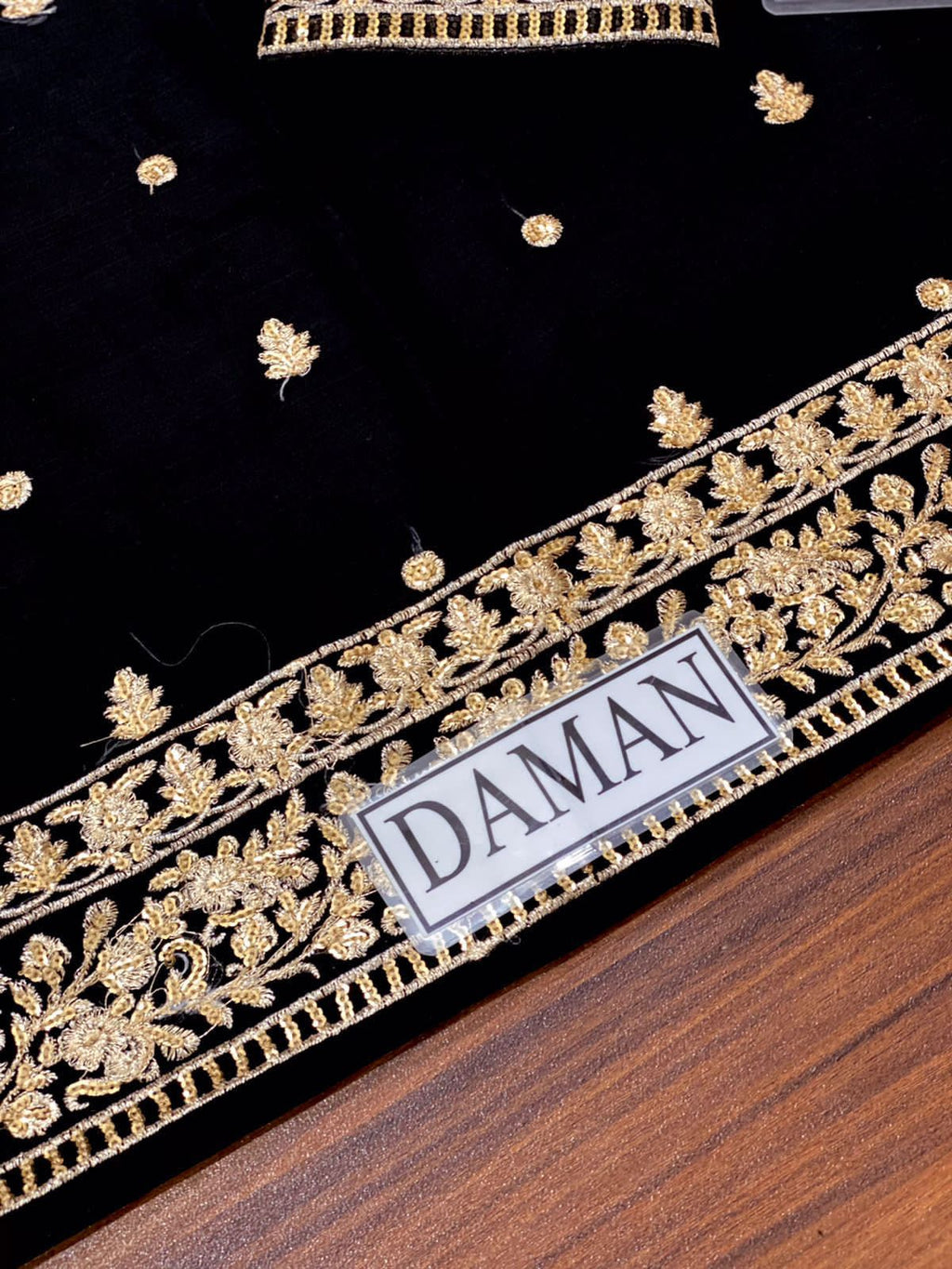 Embroidered Chiffon Suit – Malai Trouser & 4-Side Kiran Lace Dupatta | Festive Wear