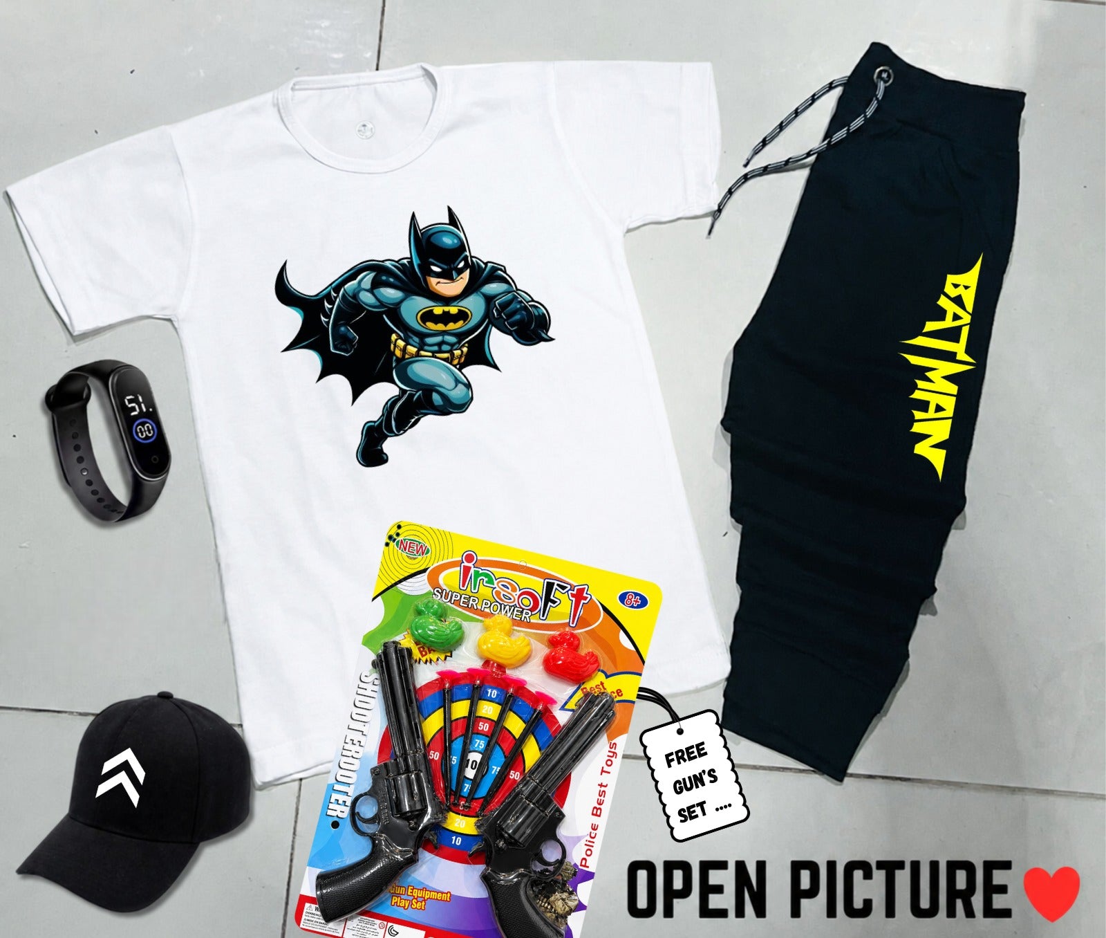 Kids Pack of 6 Outfit Deal – T-Shirt, Trouser & Accessories Bundle