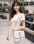 Stylish Crocodile Long Chain Bag for Girls – Crossbody Handbag