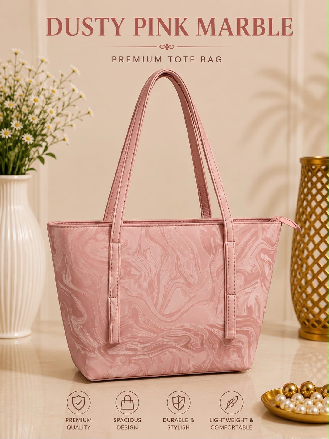 Premium Glossy Tote Bag for Women & Daily Use