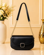 Stylish D-Lock Crossbody Shoulder Bag for Girls – Long Belt | Medium Size