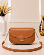 Stylish D-Lock Crossbody Shoulder Bag for Girls – Long Belt | Medium Size