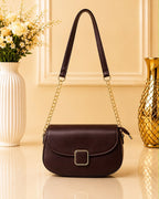 Stylish D-Lock Crossbody Shoulder Bag for Girls – Long Belt | Medium Size