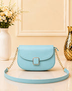 Stylish D-Lock Crossbody Shoulder Bag for Girls – Long Belt | Medium Size