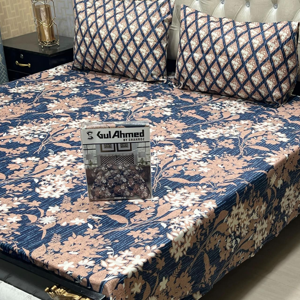 Premium King Size Cotton Mix Full Printed Bedsheet Set – 3-Piece | Gift Pack