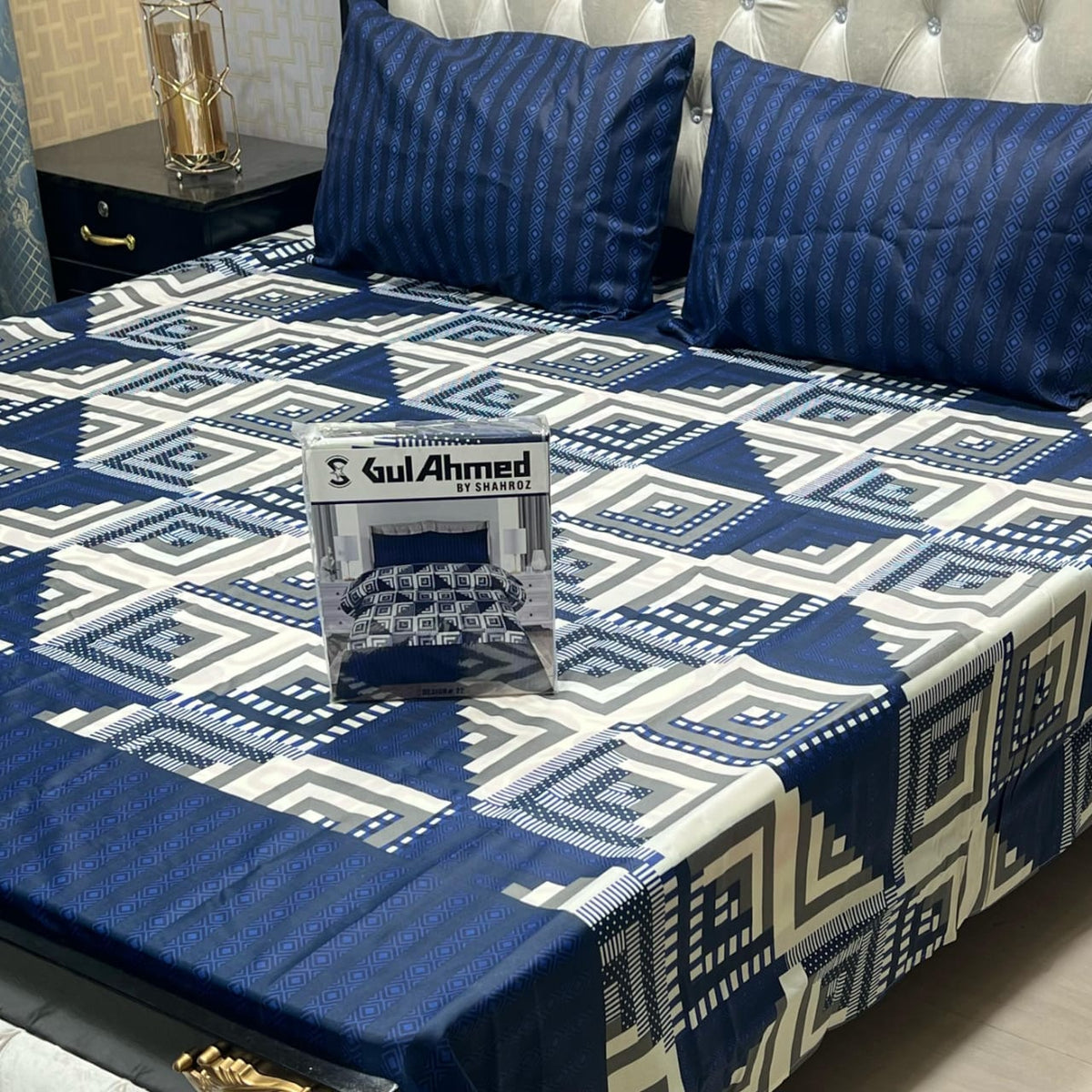 3-Piece Full Printed Cotton Mix King Size Bedsheet Gift Pack