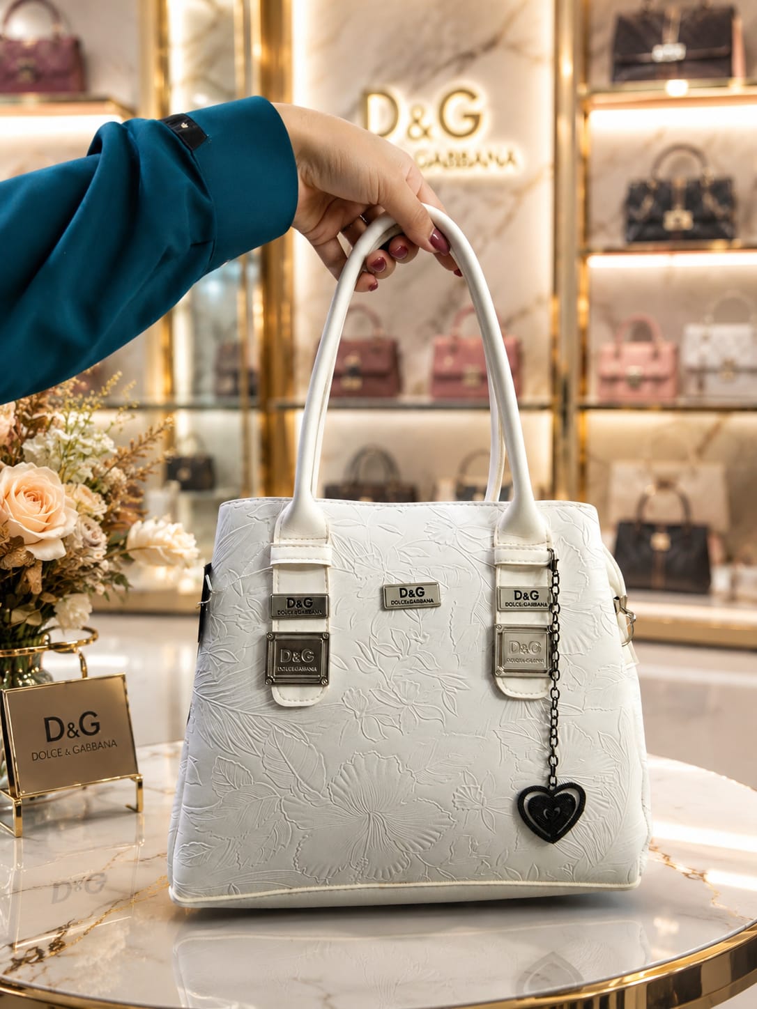 Elegant Floral Printed Premium Ladies Handbag