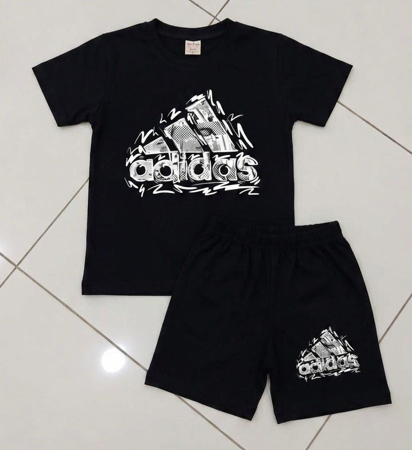 Kids DTF Print T-Shirt & Shorts Summer Set