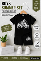 Kids DTF Print T-Shirt & Shorts Summer Set