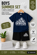 Kids DTF Print T-Shirt & Shorts Summer Set