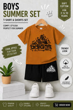 Kids DTF Print T-Shirt & Shorts Summer Set