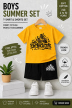 Kids DTF Print T-Shirt & Shorts Summer Set