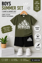 Kids DTF Print T-Shirt & Shorts Summer Set