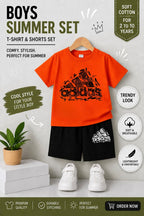 Kids DTF Print T-Shirt & Shorts Summer Set