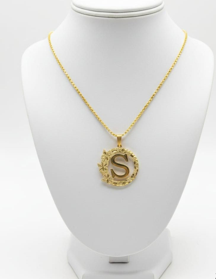 Pack of 2 Customise Initial Ring & Name Locket – Gold-Plated Personalised Jewellery Set