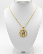 Pack of 2 Customise Initial Ring & Name Locket – Gold-Plated Personalised Jewellery Set