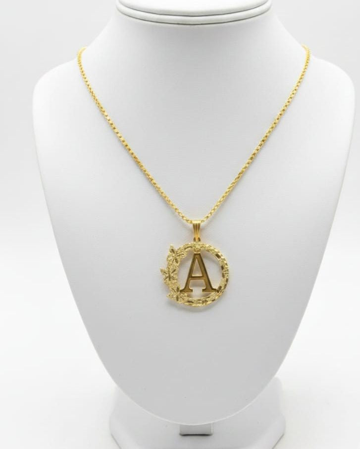 Pack of 2 Customise Initial Ring & Name Locket – Gold-Plated Personalised Jewellery Set