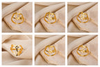 Pack of 2 Customise Initial Ring & Name Locket – Gold-Plated Personalised Jewellery Set