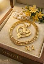 Customise Name Engraved Gold-Plated Locket Necklace – Personalised Pendant