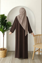 Rosette Flow Premium Quality Wool Peach Abaya