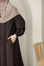 Rosette Flow Premium Quality Wool Peach Abaya