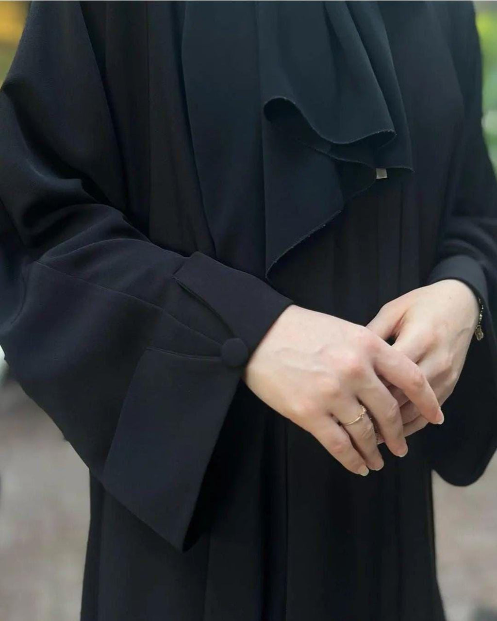 2-Piece Ready to Wear High Quality Wool Peach Abaya & Stoller Set