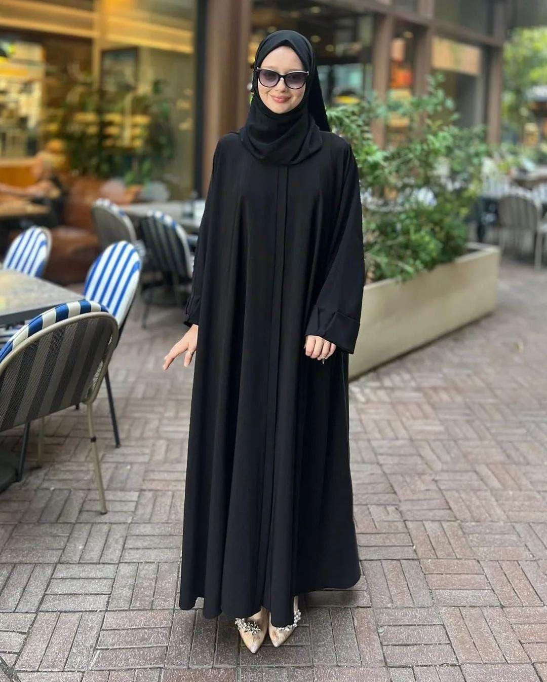 2-Piece Ready to Wear High Quality Wool Peach Abaya & Stoller Set