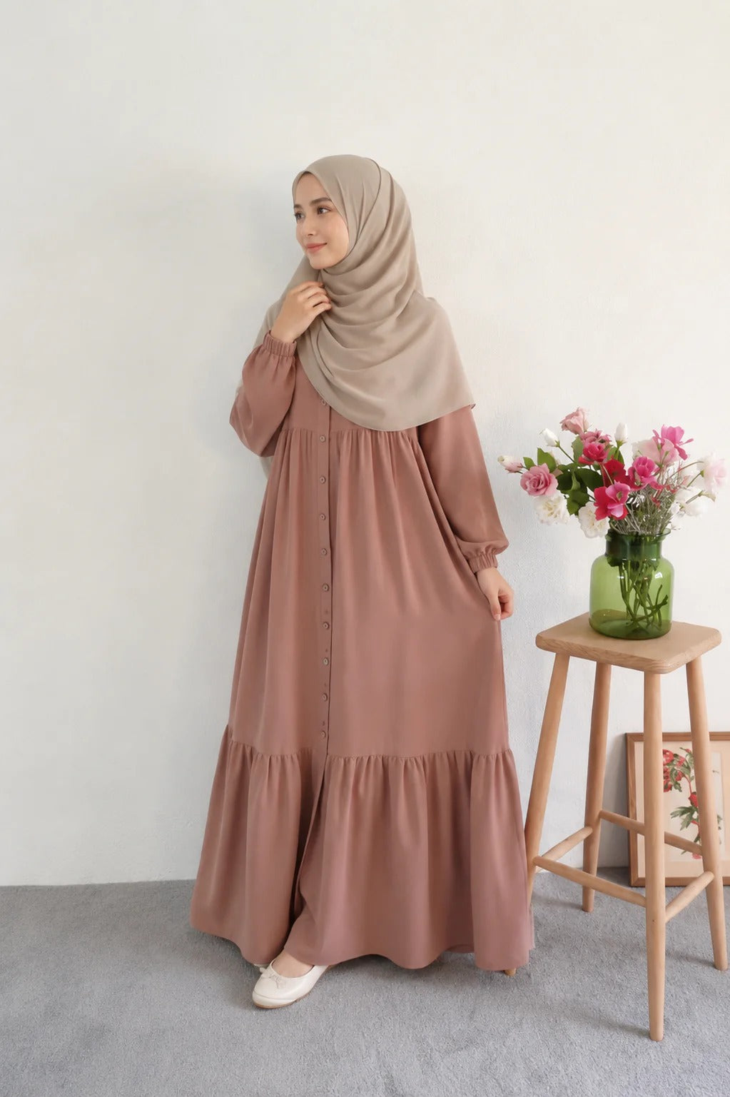 Ready to Wear High Quality Modest Abaya with Stoller Set