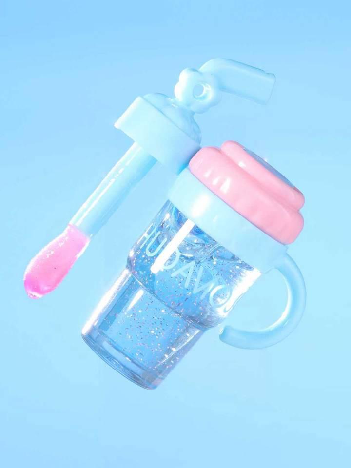 Pack of 2 Milk Tea Ice Cream Lip Gloss: Moisturizing High-Shine Lip Tint