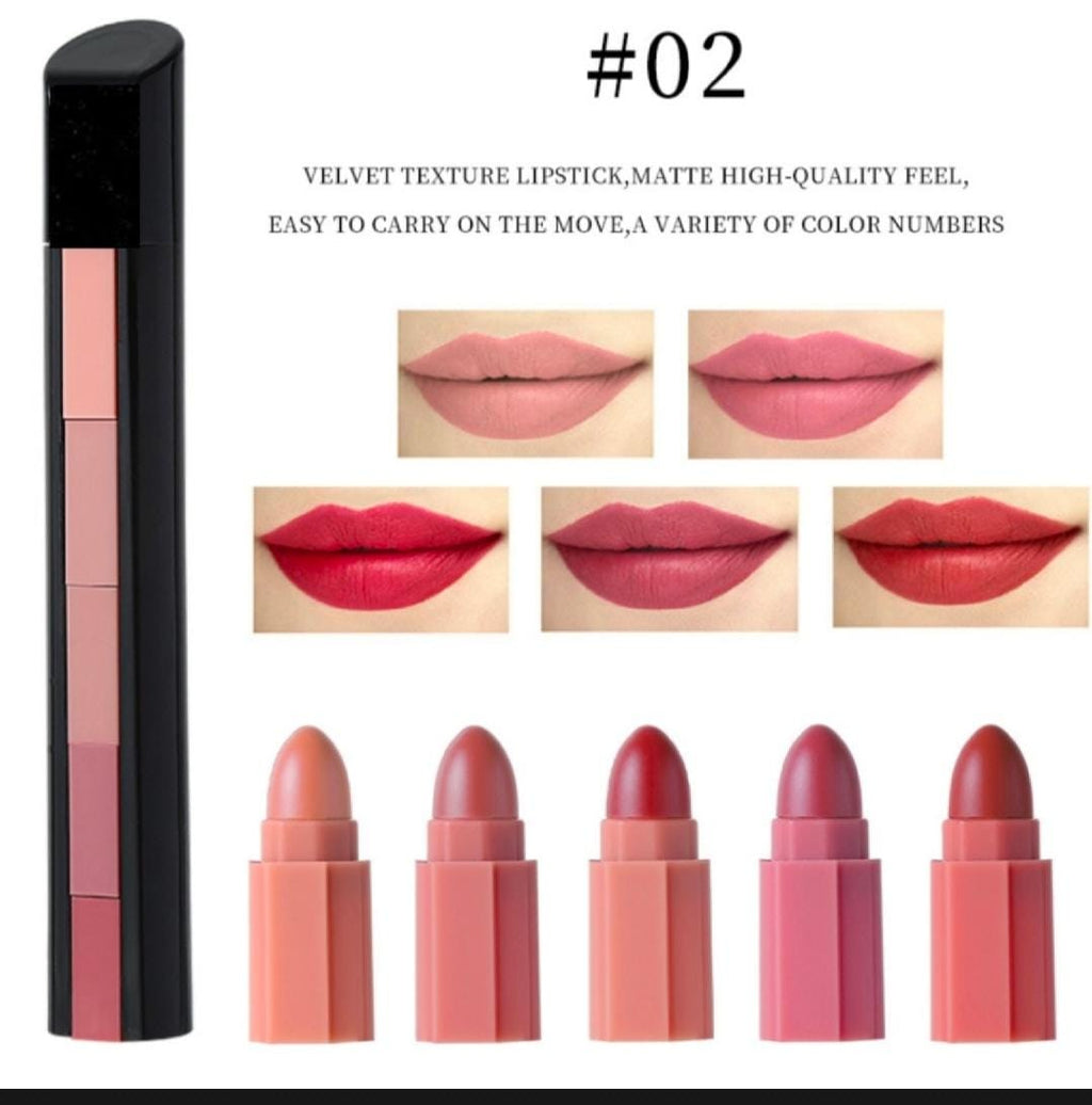 5-in-1 Velvet Matte Lipstick –