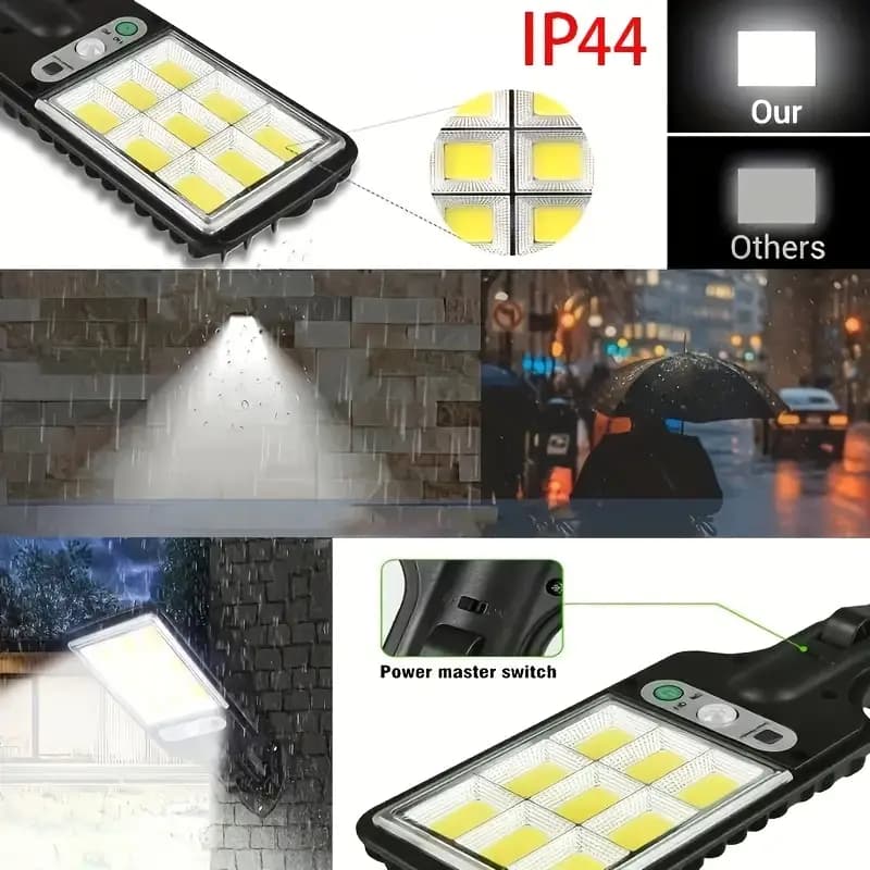200W Solar-Powered Outdoor LED Street Light with Remote Control & Motion Sensor