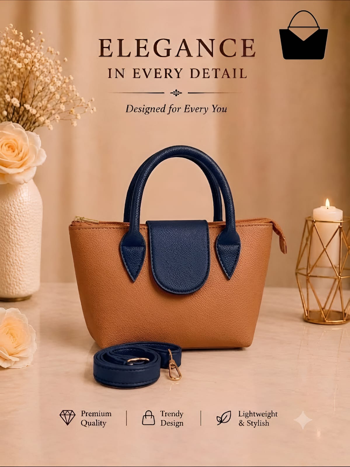 Stylish & Elegant Mini Crossbody Bag – Premium Quality Handbag with Adjustable Strap