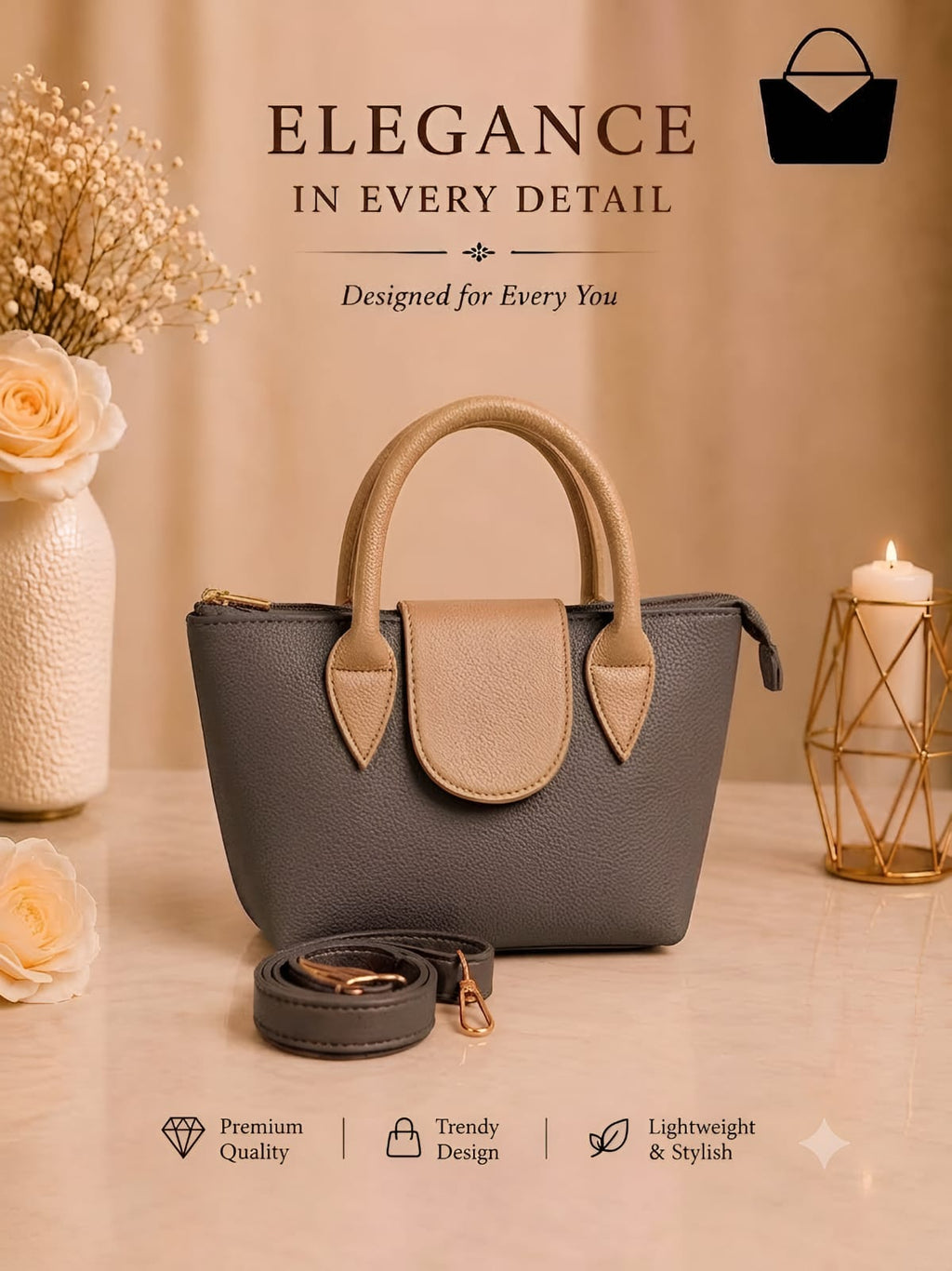 Stylish & Elegant Mini Crossbody Bag – Premium Quality Handbag with Adjustable Strap