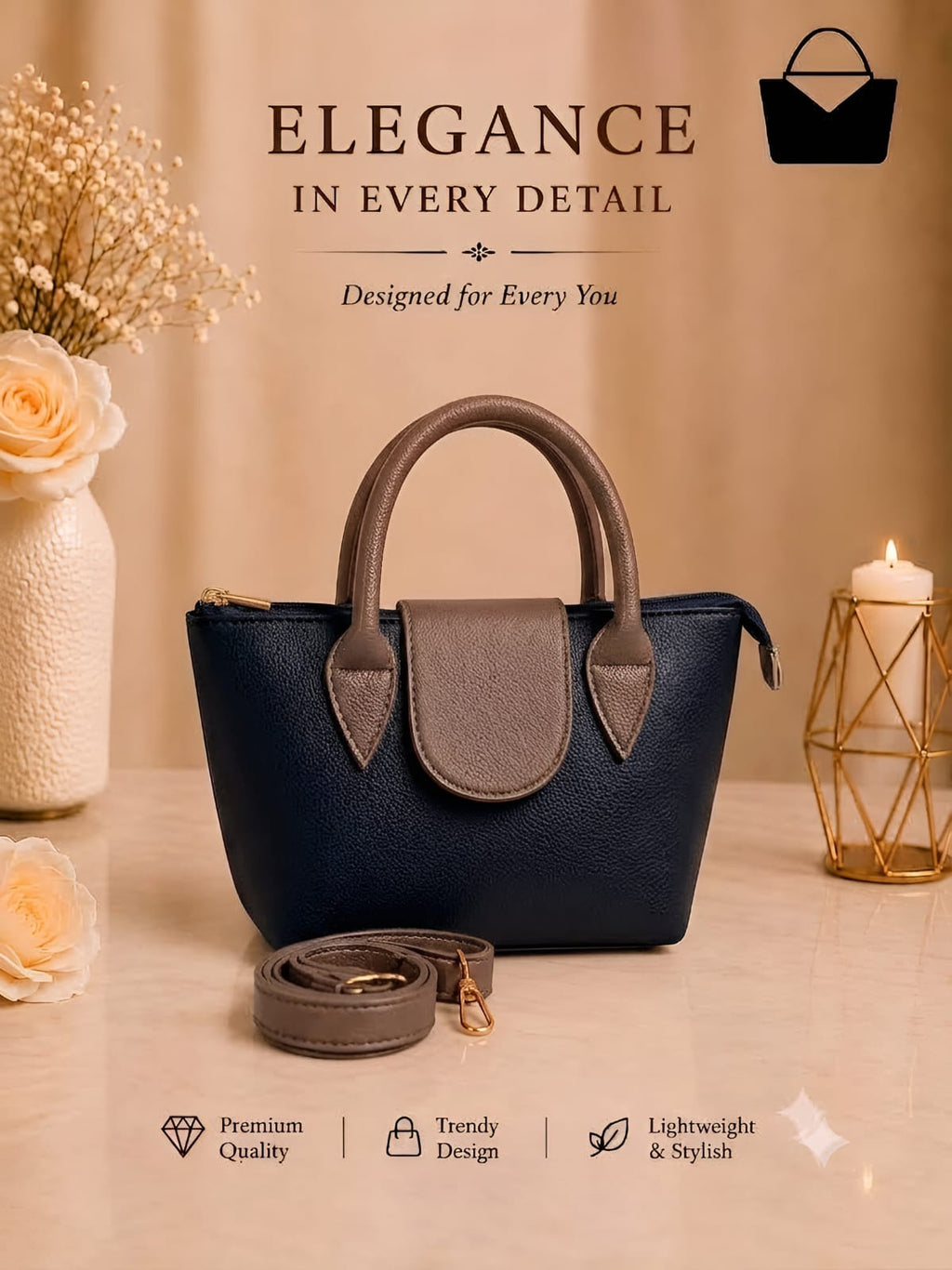 Stylish & Elegant Mini Crossbody Bag – Premium Quality Handbag with Adjustable Strap