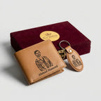 Customise Photo & Name Engraved Leather Wallet