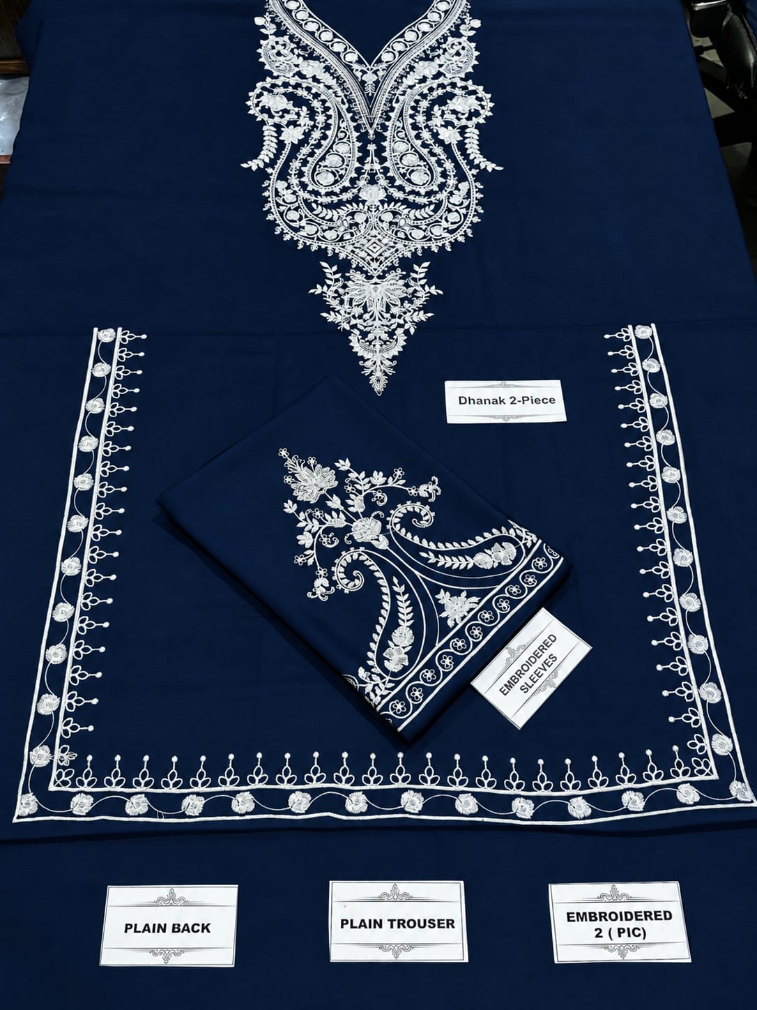 2-Piece Dhanak Embroidered Winter Suit for Women