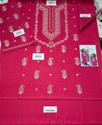 2-Piece Dhanak Embroidered Suit for Women – Winter Festive Outfit