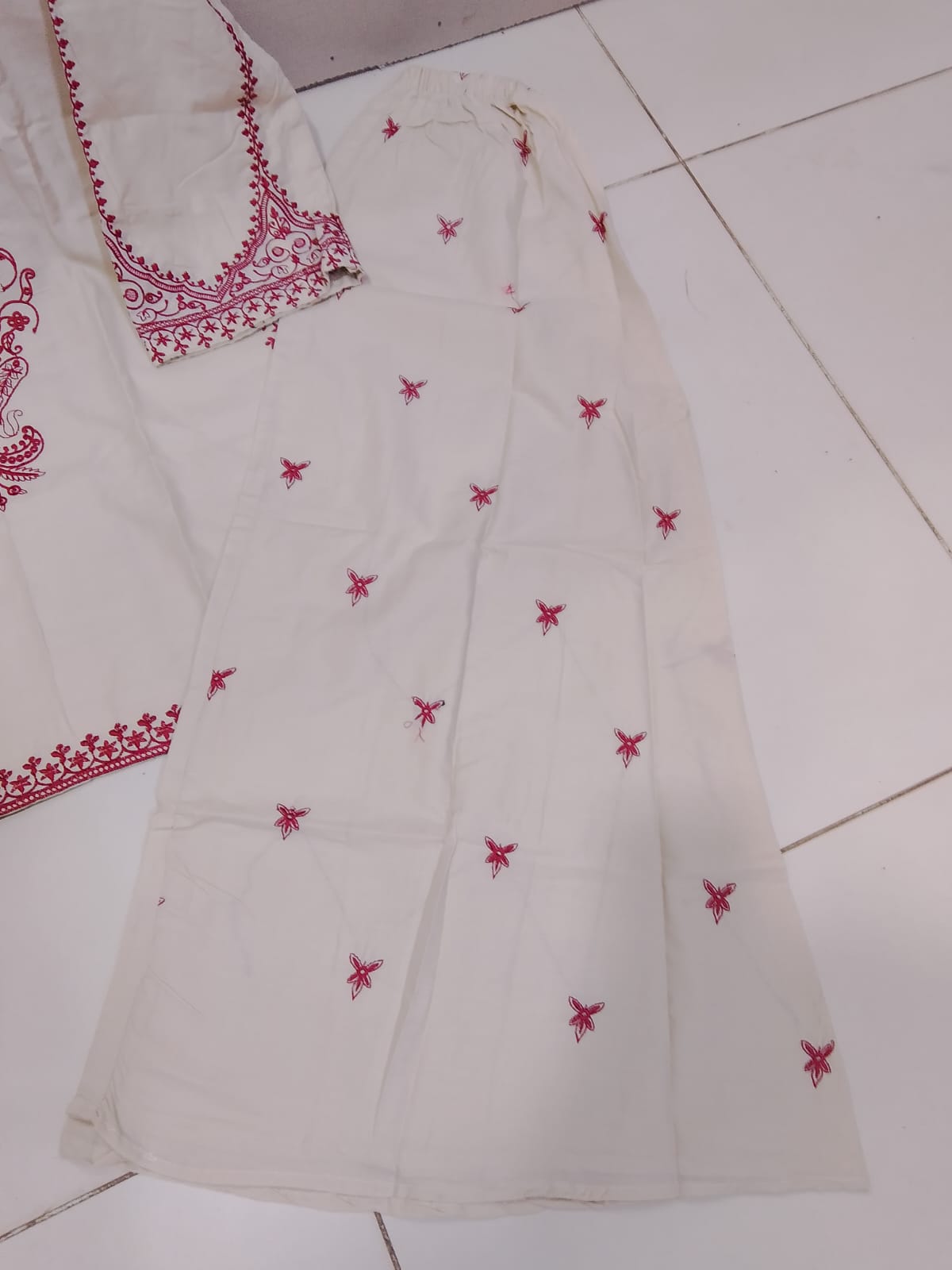 Ready to Wear Premium Embroidered Cotton Breeze Suit with Lacha Flapper