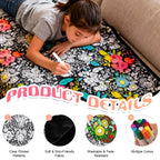 DIY Colorable Throw Blanket with 12 Washable Markers