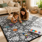 DIY Colorable Throw Blanket with 12 Washable Markers