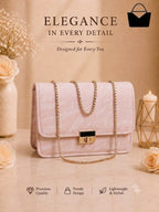 Stylish Chain Handle Women's Handbag – Elegant Chic Purse with Golden Details