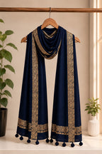 Premium Elegant Embroidered Wool Shawl for Women – Winter Warm Stole
